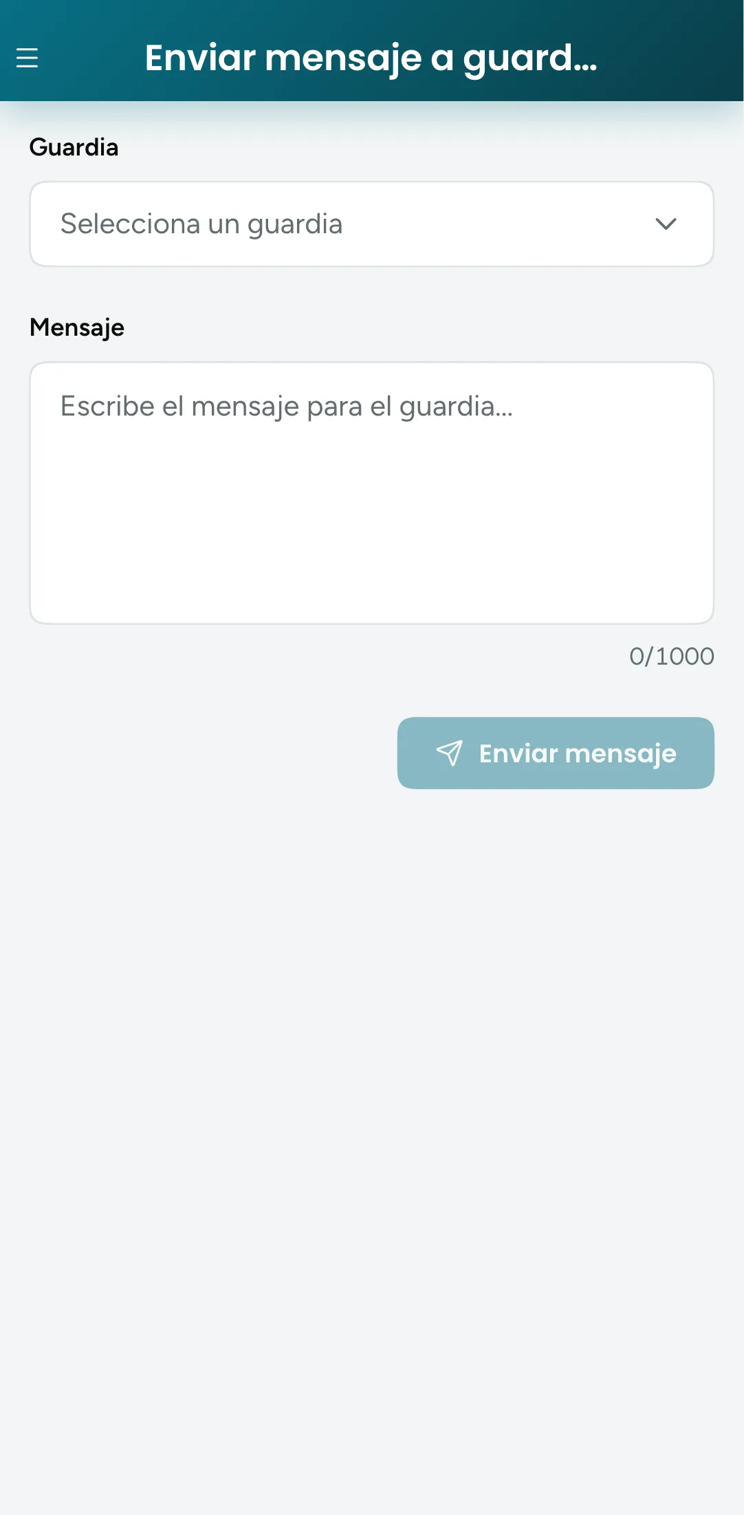 Enviar un mensaje a los guardias